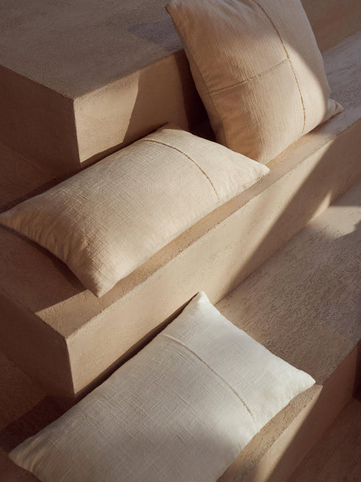 Terre Hand-Woven Cushion Cover with Decorative Seam