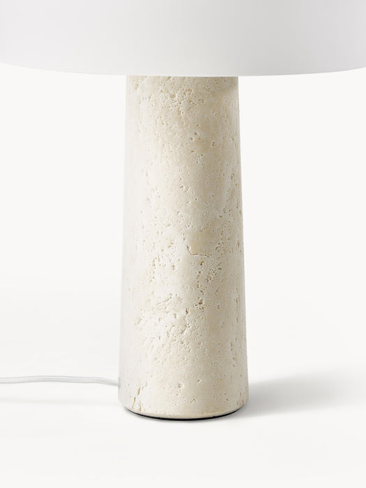 Table Lamp Carla with Travertine Base