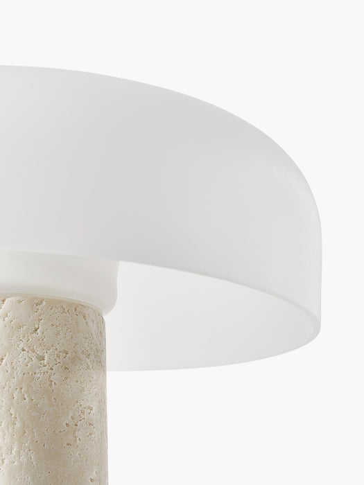Table Lamp Carla with Travertine Base