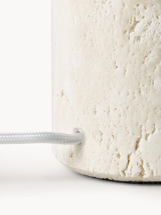 Table Lamp Carla with Travertine Base