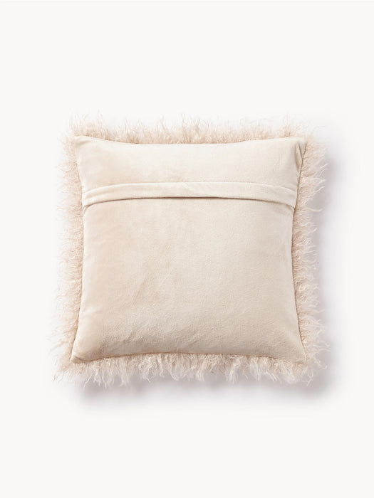 Morten Fluffy Faux-Fur Cushion Cover, Curled