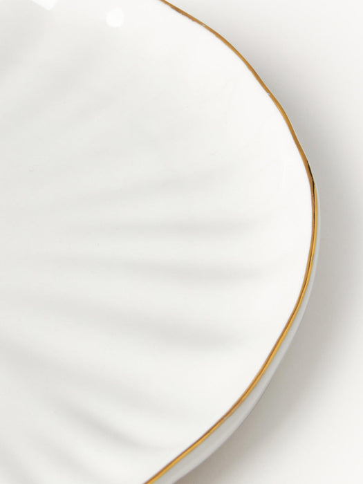 Sali Porcelain Tableware Set with Embossed Pattern, 4 People, Set of 12