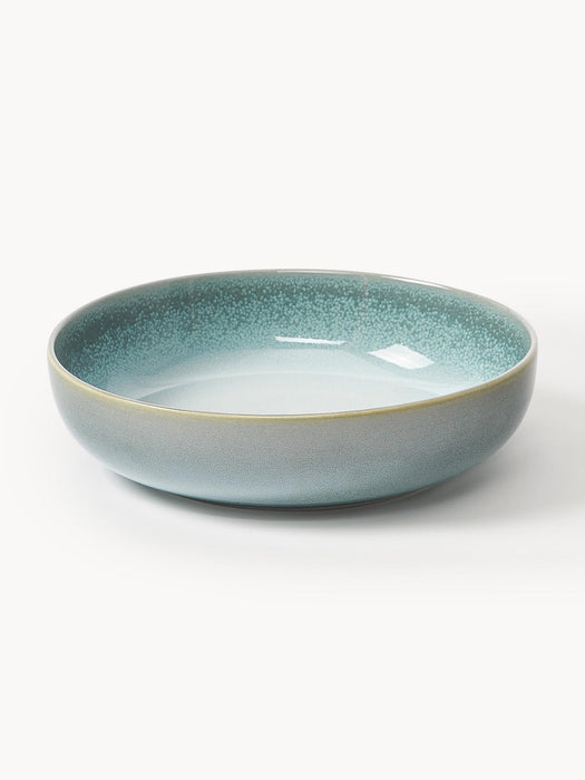 Havana Soup Plates with Reactive Glaze, Set of 4