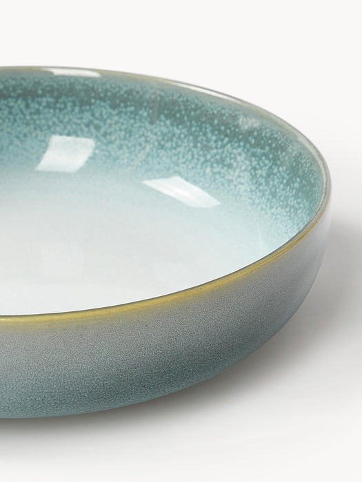 Havana Soup Plates with Reactive Glaze, Set of 4