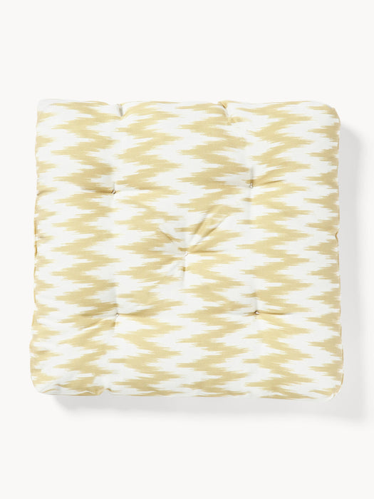 Outdoor Seat Cushion Maillot with Ikat Pattern