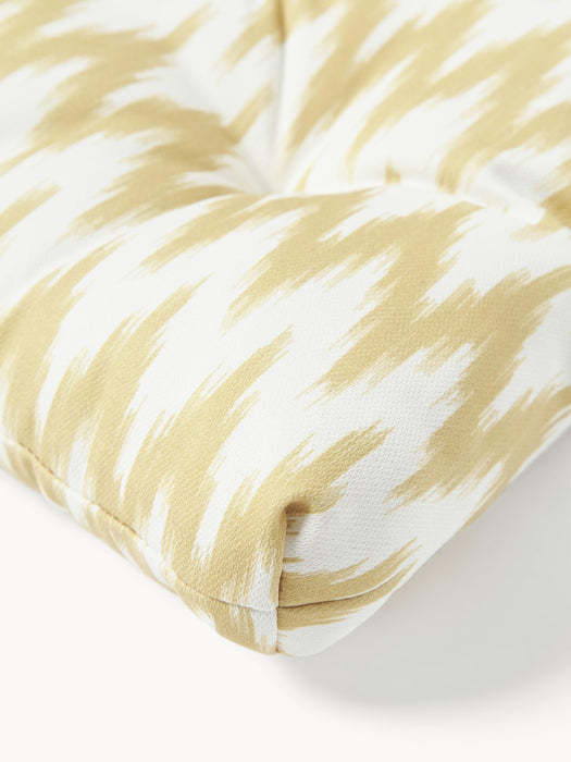 Outdoor Seat Cushion Maillot with Ikat Pattern