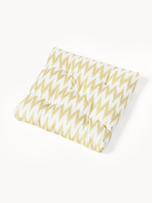 Maillot Outdoor Seat Cushion with Ikat Pattern