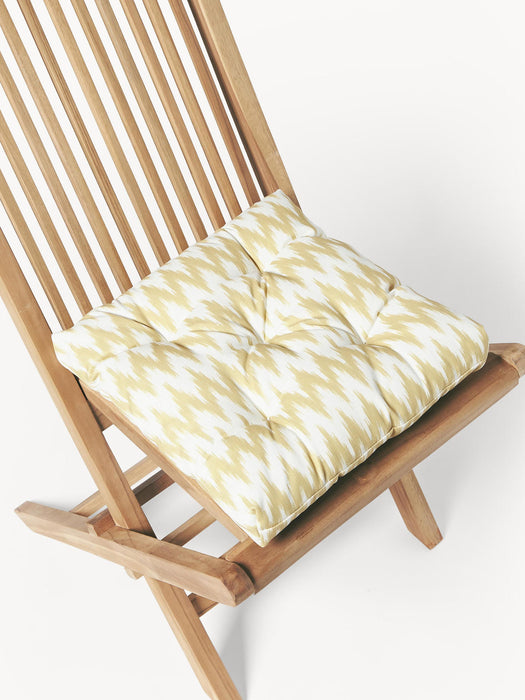 Maillot Outdoor Seat Cushion with Ikat Pattern