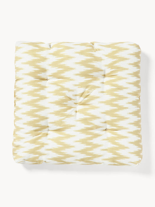 Maillot Outdoor Seat Cushion with Ikat Pattern