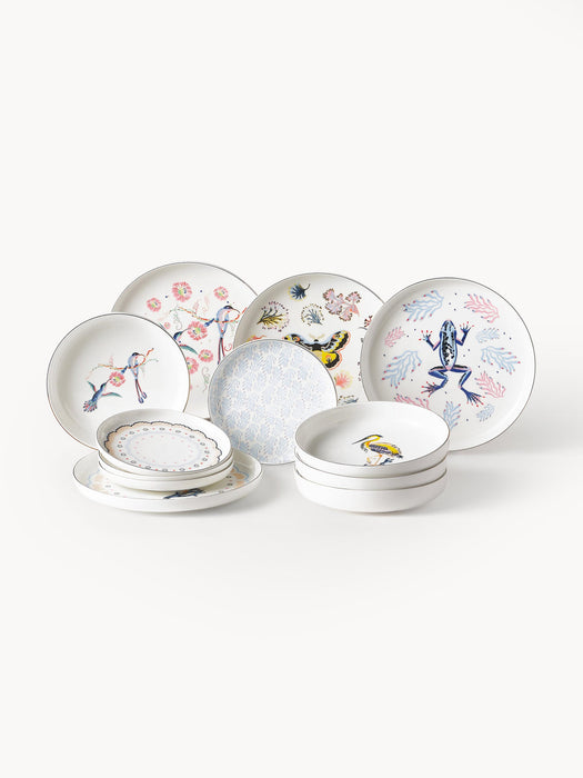 Flamboyant Tableware Set, 4 People, Set of 12