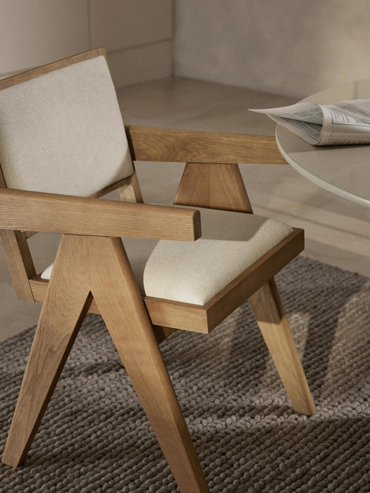 Upholstered Dining Chair Sissi with Armrests