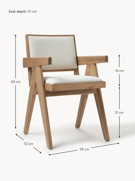 Upholstered Dining Chair Sissi with Armrests