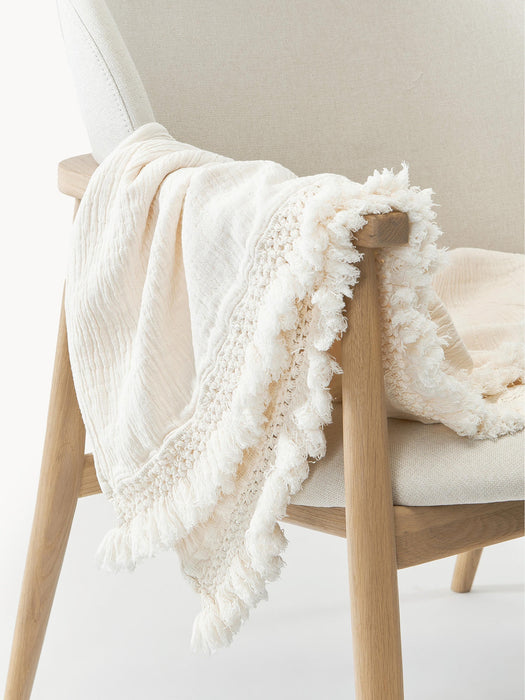 Piera Cotton Throw with Fringes