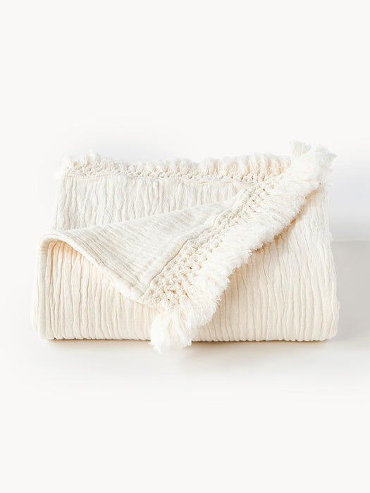 Piera Cotton Throw with Fringes
