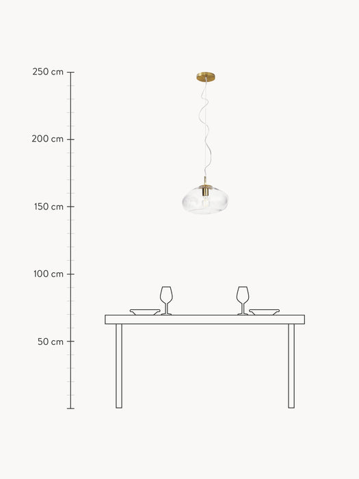 Glass Pendant Light Amora