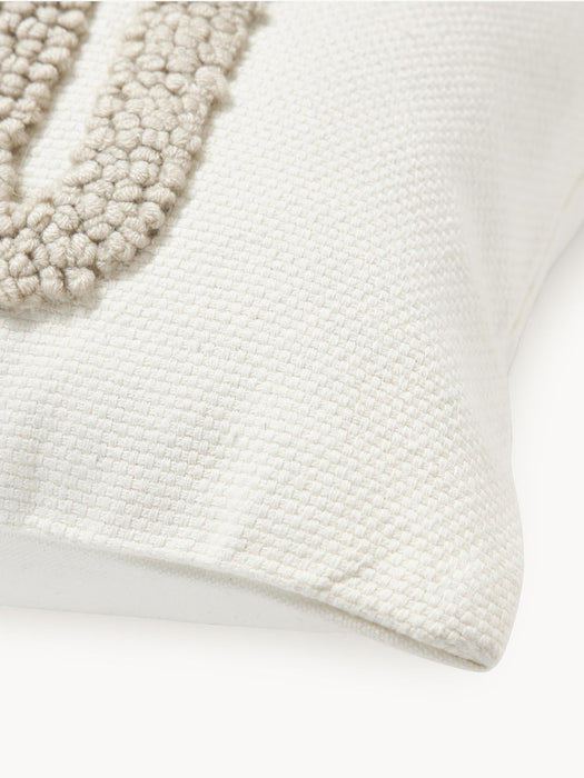 Vahid Embroidered Cotton Cushion Cover with a High-Low Texture
