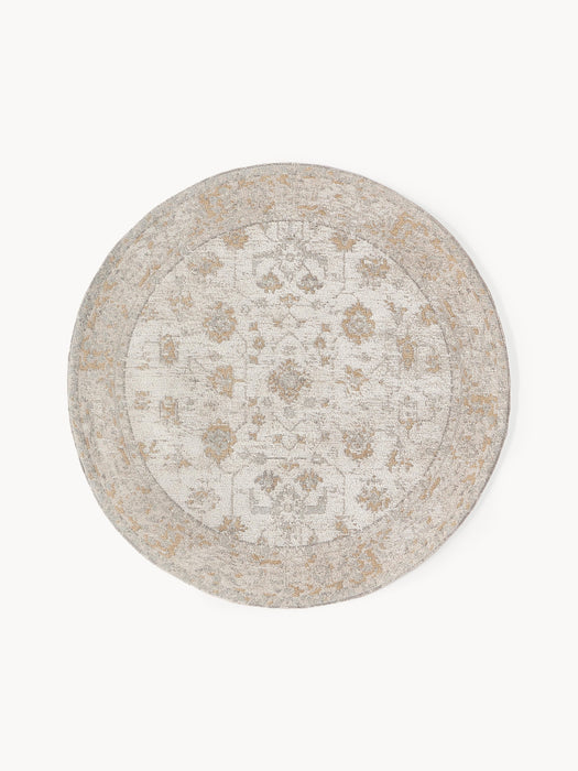 Round Hand-Woven Chenille Rug Loire