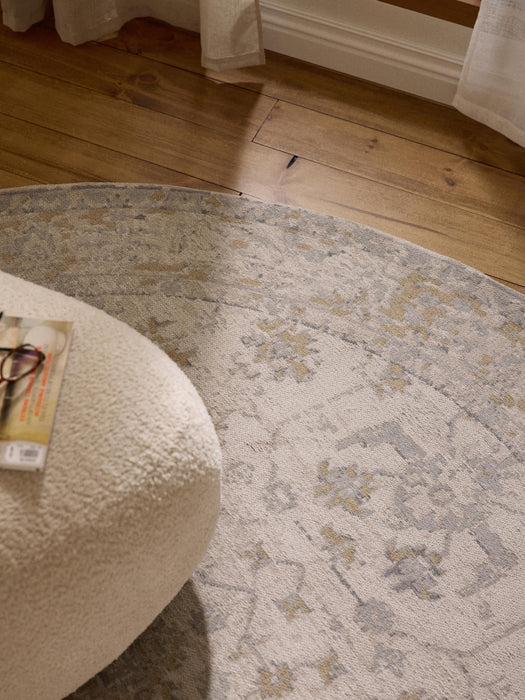 Loire Round Hand-Woven Chenille Rug