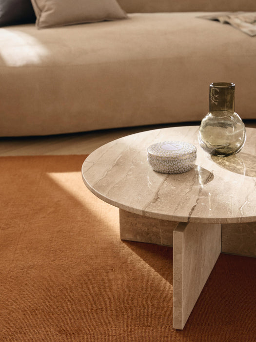 Round Travertine Coffee Table Marisa