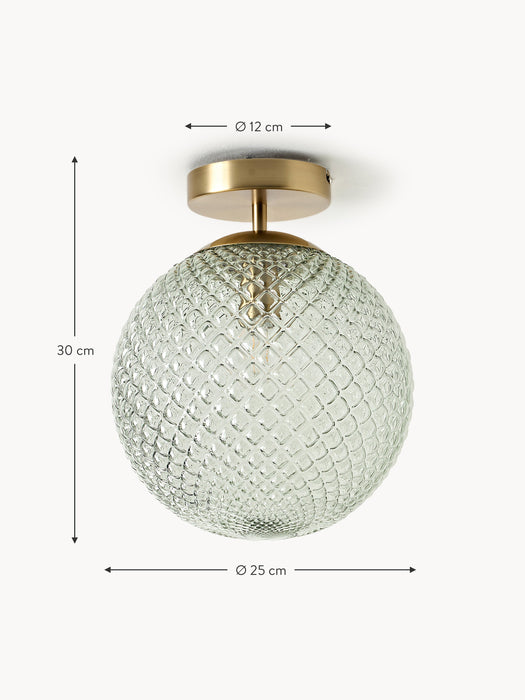 Small Glass Ceiling Lamp Lorna