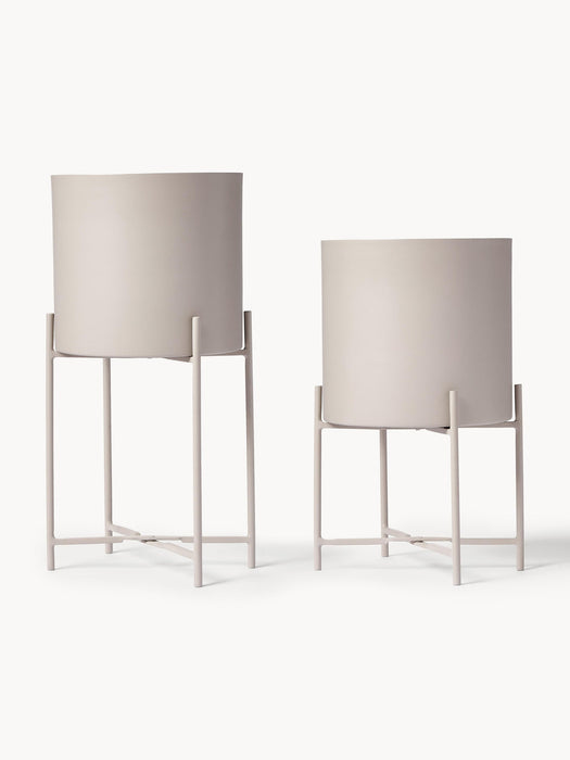 Mina Metal Cover Pots, Set of 2