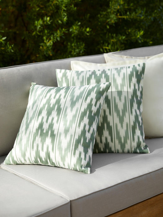 Maillot Outdoor Cushion Cover with Ikat Pattern