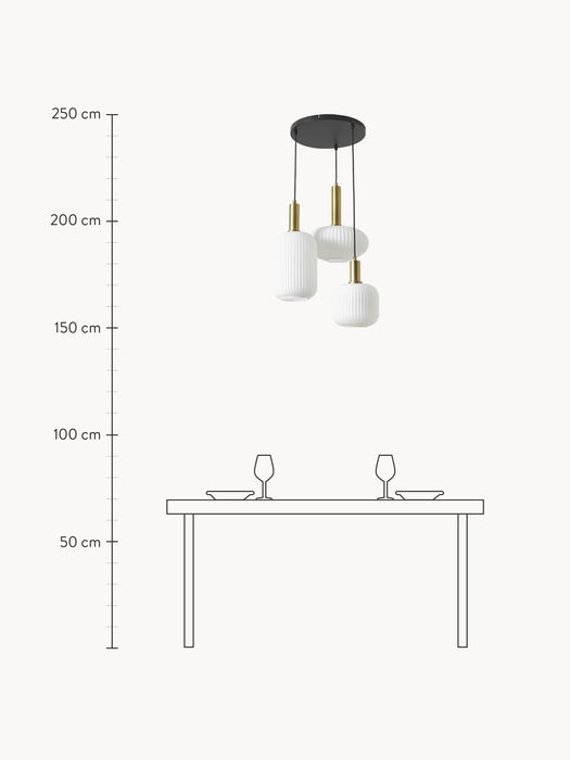 Opal Glass Cluster Pendant Light Candela