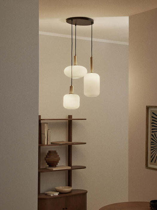 Opal Glass Cluster Pendant Light Candela