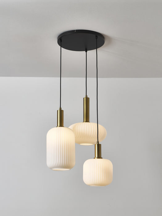 Opal Glass Cluster Pendant Light Candela