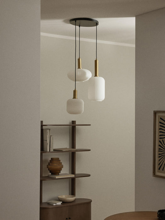 Opal Glass Cluster Pendant Light Candela