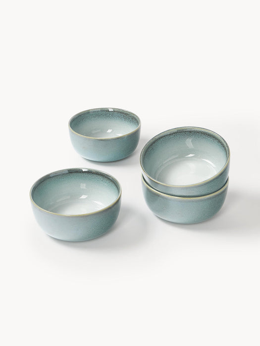 Havana Bowls with Reactive Glaze, Set of 4