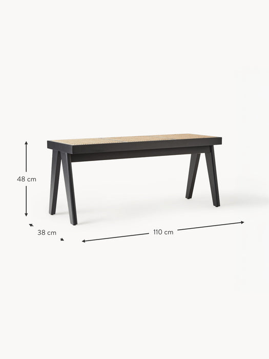Bench Sissi with Viennese Wickerwork