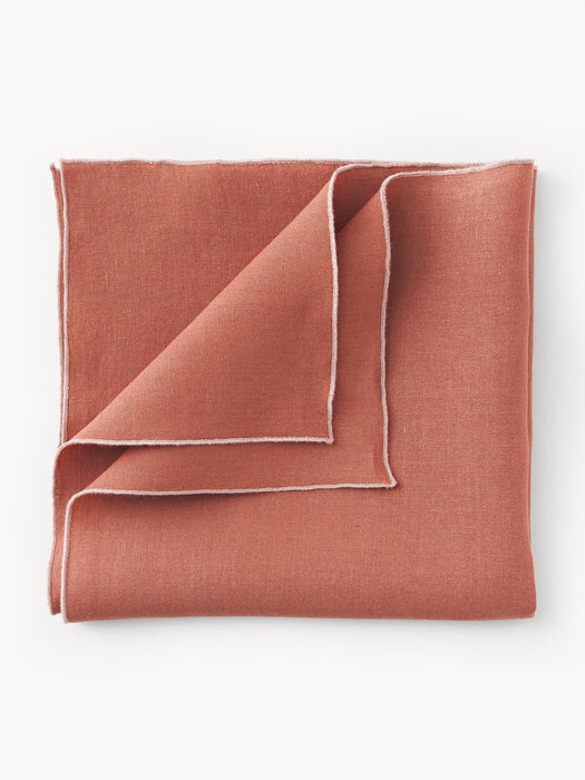 Linen Napkins Kennedy with Decorative Edging Set of 4