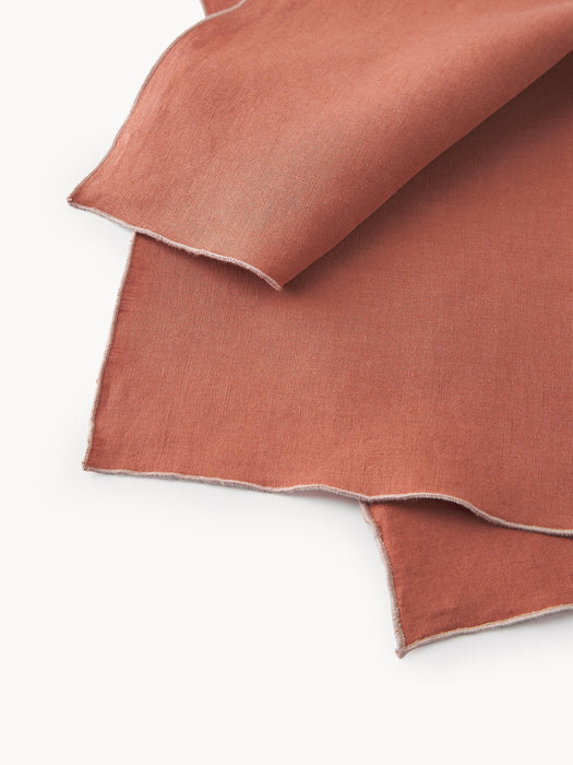 Linen Napkins Kennedy with Decorative Edging Set of 4
