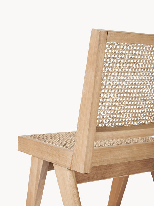 Wooden Dining Chair Sissi with Viennese Wickerwork