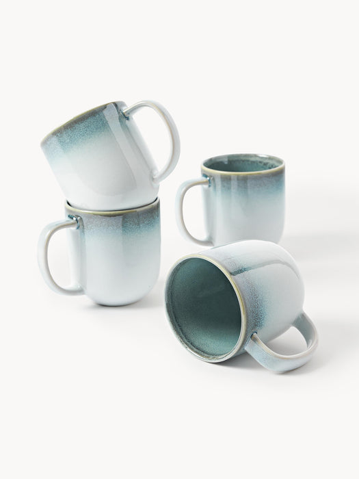 Mugs Havana with Reactive Glaze Set of 4
