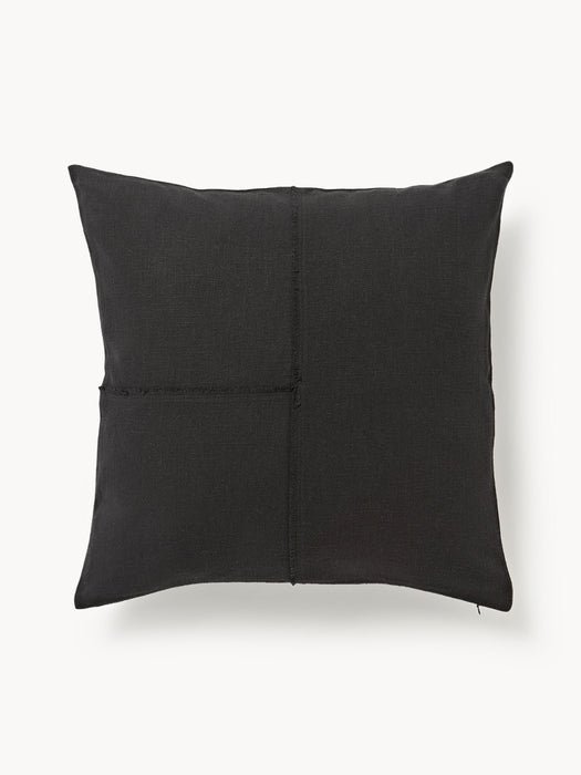 Hand-Woven Cushion Cover Terre with Decorative Seam