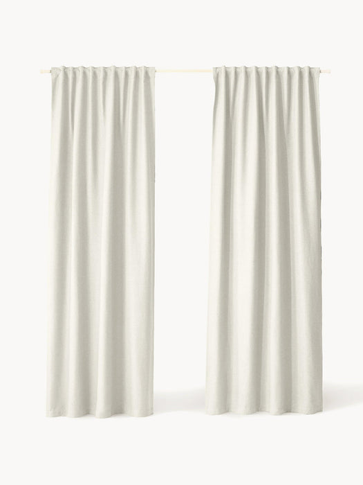 Jensen Opaque Multi-Band Curtains, Set of 2, W 130 cm