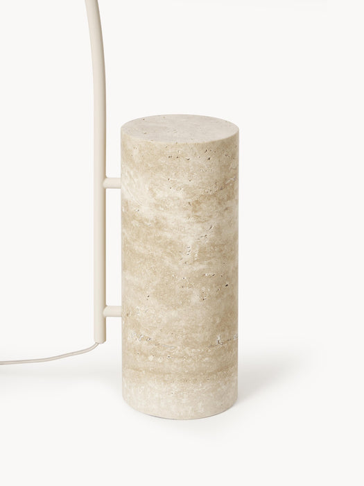 Arc Lamp Cora with Travertine Base