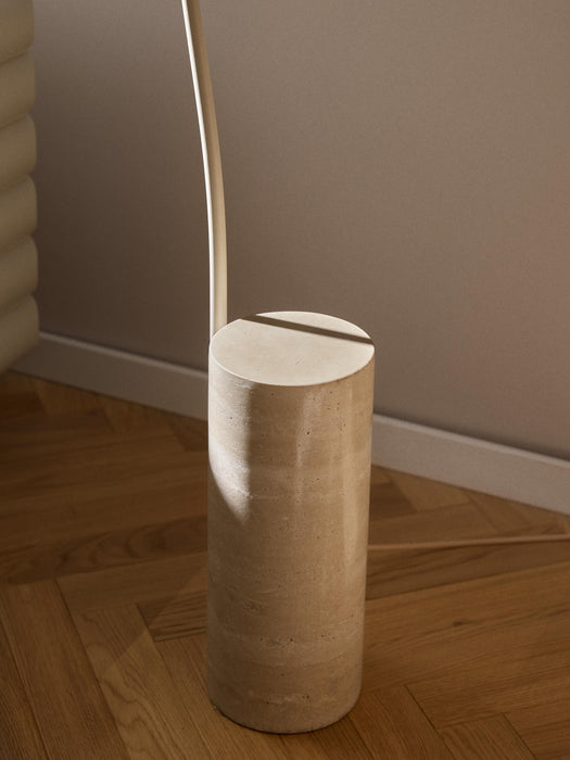Arc Lamp Cora with Travertine Base