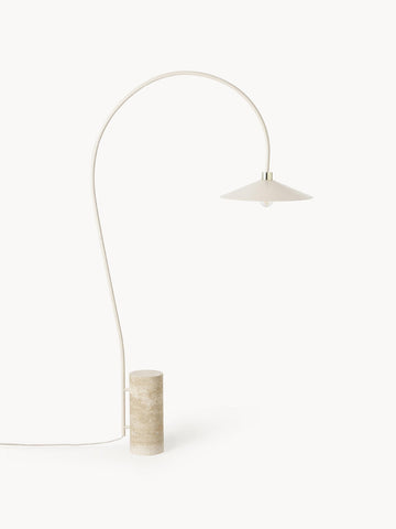Cora Arc Lamp with Travertine Base