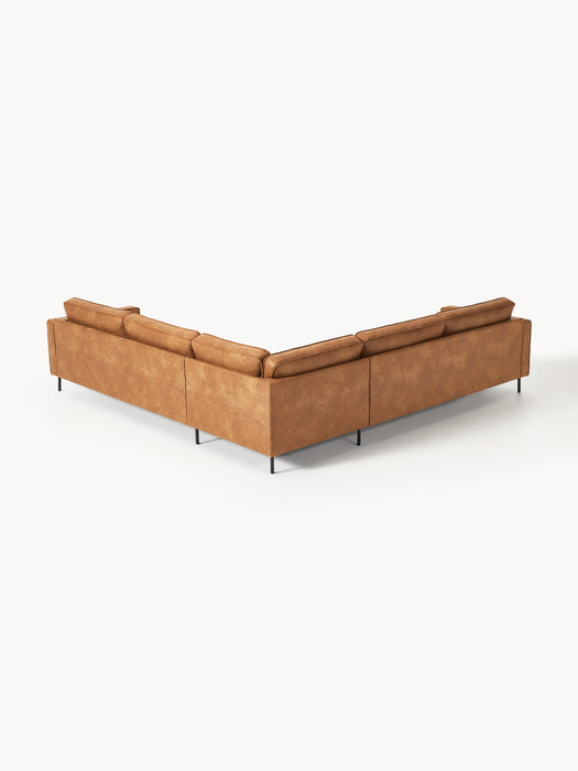 XL Leather Corner Sofa Hunter