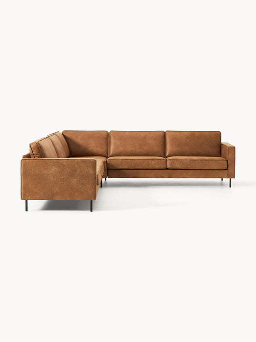 XL Leather Corner Sofa Hunter