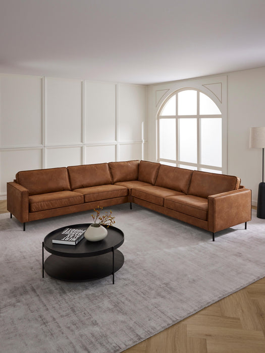 XL Leather Corner Sofa Hunter