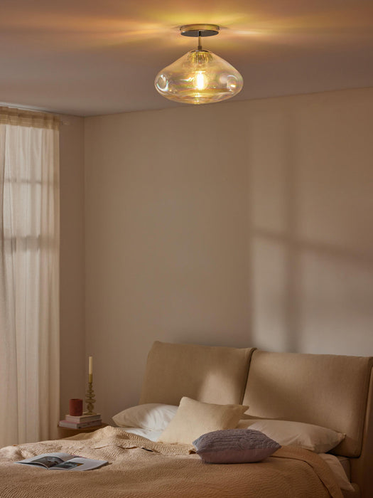 Amora Iridescent Glass Ceiling Lamp