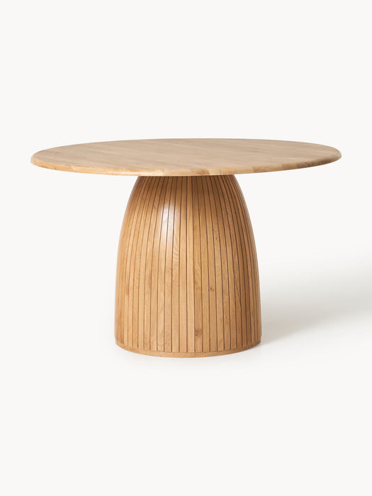 Nelly Round Dining Table with Groove Structure, in various sizes
