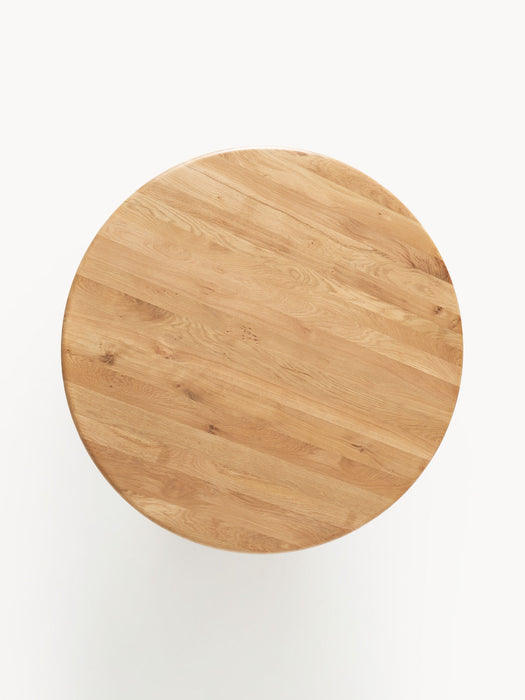 Nelly Round Dining Table with Groove Structure, in various sizes