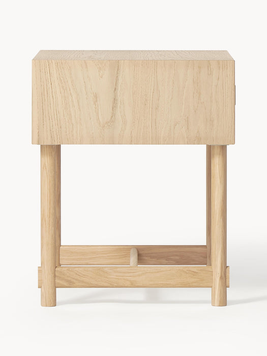 Oak Wood Bedside Table Diana with Drawer