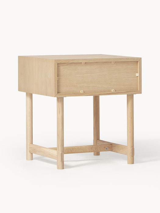 Oak Wood Bedside Table Diana with Drawer