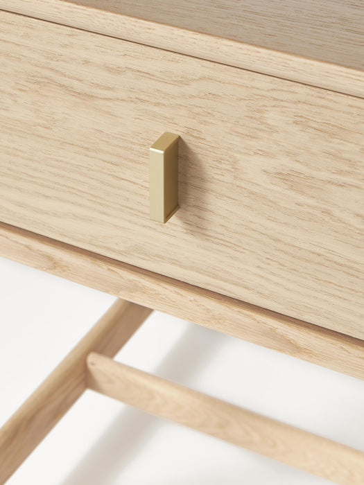 Oak Wood Bedside Table Diana with Drawer